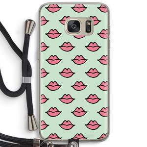 CaseCompany Lipjes: Samsung Galaxy S7 Transparant Hoesje met koord
