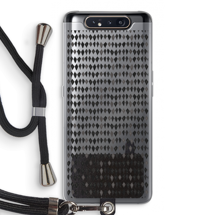 CaseCompany Crazy shapes: Samsung Galaxy A80 Transparant Hoesje met koord