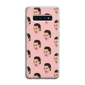 CaseCompany Ugly Cry Call: Samsung Galaxy S10 4G Transparant Hoesje