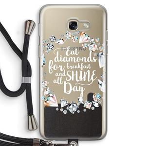 CaseCompany Diamonds: Samsung Galaxy A5 (2017) Transparant Hoesje met koord