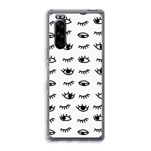 CaseCompany Eye pattern #2: Sony Xperia 5 Transparant Hoesje