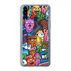 CaseCompany Vexx Mixtape: Samsung Galaxy A20s Transparant Hoesje