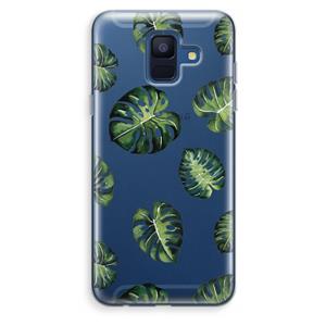 CaseCompany Tropische bladeren: Samsung Galaxy A6 (2018) Transparant Hoesje