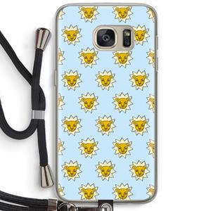 CaseCompany Leeuwenkoppen: Samsung Galaxy S7 Transparant Hoesje met koord