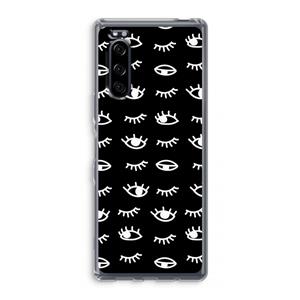 CaseCompany Eye pattern #3: Sony Xperia 5 Transparant Hoesje