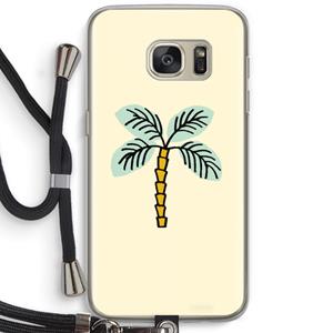 CaseCompany Palmboom: Samsung Galaxy S7 Transparant Hoesje met koord