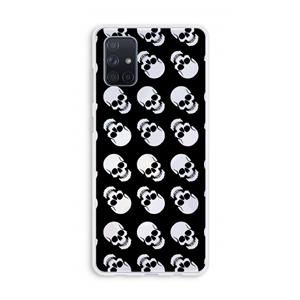 CaseCompany Musketon Skulls: Galaxy A71 Transparant Hoesje