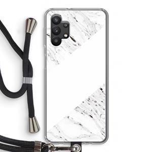 CaseCompany Biggest stripe: Samsung Galaxy A32 5G Transparant Hoesje met koord