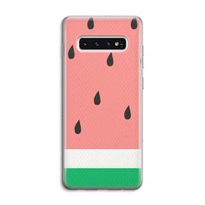 CaseCompany Watermeloen: Samsung Galaxy S10 4G Transparant Hoesje