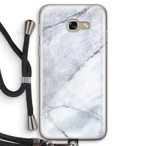 CaseCompany Witte marmer: Samsung Galaxy A5 (2017) Transparant Hoesje met koord