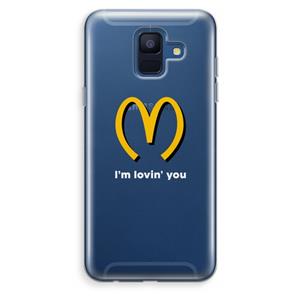CaseCompany I'm lovin' you: Samsung Galaxy A6 (2018) Transparant Hoesje