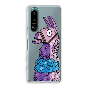 CaseCompany Lama: Sony Xperia 5 III Transparant Hoesje