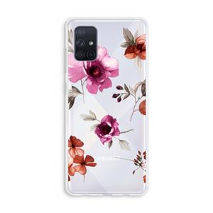 CaseCompany Geschilderde bloemen: Galaxy A71 Transparant Hoesje