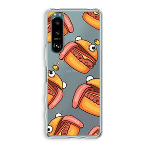 CaseCompany Hamburger: Sony Xperia 5 III Transparant Hoesje