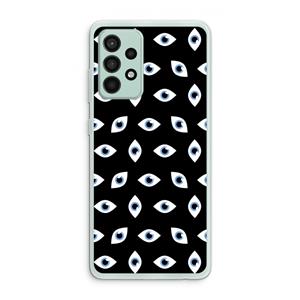 CaseCompany Eyes pattern: Samsung Galaxy A52s 5G Transparant Hoesje