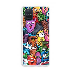 CaseCompany Vexx Mixtape: Galaxy A71 Transparant Hoesje