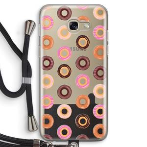 CaseCompany Donuts: Samsung Galaxy A5 (2017) Transparant Hoesje met koord