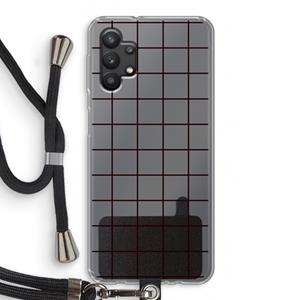 CaseCompany Rooster: Samsung Galaxy A32 5G Transparant Hoesje met koord