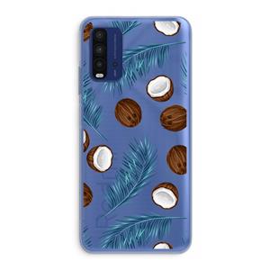 CaseCompany Kokosnoot roze: Xiaomi Redmi 9T Transparant Hoesje