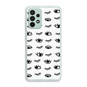 CaseCompany Eye pattern #2: Samsung Galaxy A52s 5G Transparant Hoesje