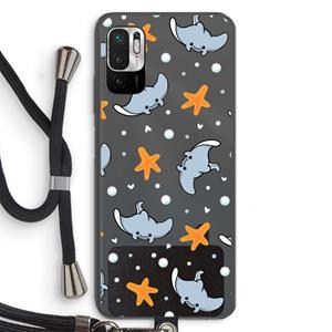 CaseCompany Manta: Xiaomi Redmi Note 10 5G Transparant Hoesje met koord