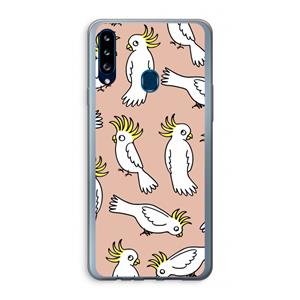 CaseCompany Papegaai: Samsung Galaxy A20s Transparant Hoesje