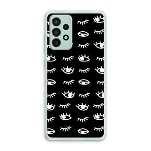CaseCompany Eye pattern #3: Samsung Galaxy A52s 5G Transparant Hoesje