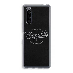 CaseCompany Capable: Sony Xperia 5 Transparant Hoesje