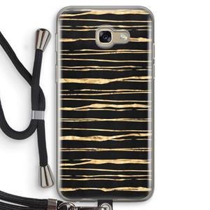 CaseCompany Gouden strepen: Samsung Galaxy A5 (2017) Transparant Hoesje met koord