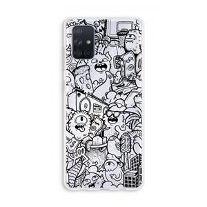 CaseCompany Vexx Black City : Galaxy A71 Transparant Hoesje