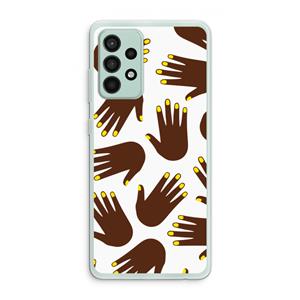 CaseCompany Hands dark: Samsung Galaxy A52s 5G Transparant Hoesje