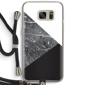 CaseCompany Combinatie marmer: Samsung Galaxy S7 Transparant Hoesje met koord
