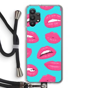 CaseCompany Bite my lip: Samsung Galaxy A32 5G Transparant Hoesje met koord