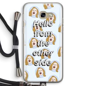 CaseCompany Hello: Samsung Galaxy A5 (2017) Transparant Hoesje met koord