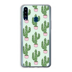 CaseCompany Cactus Lover: Samsung Galaxy A20s Transparant Hoesje