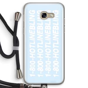 CaseCompany Hotline bling blue: Samsung Galaxy A5 (2017) Transparant Hoesje met koord