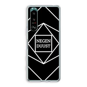 CaseCompany Negenduust geometrisch: Sony Xperia 5 III Transparant Hoesje