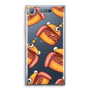 CaseCompany Hamburger: Sony Xperia XZ1 Transparant Hoesje