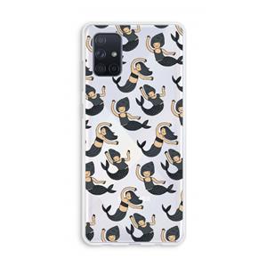 CaseCompany Zeemeermin: Galaxy A71 Transparant Hoesje