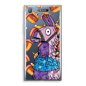 CaseCompany Loot Burger: Sony Xperia XZ1 Transparant Hoesje