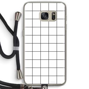 CaseCompany Rooster: Samsung Galaxy S7 Transparant Hoesje met koord