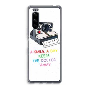 CaseCompany Smile: Sony Xperia 5 Transparant Hoesje