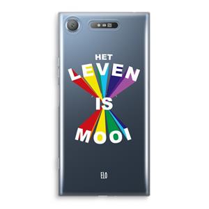 CaseCompany Het Leven Is Mooi: Sony Xperia XZ1 Transparant Hoesje