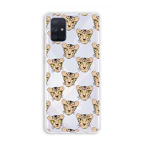 CaseCompany Tijger: Galaxy A71 Transparant Hoesje