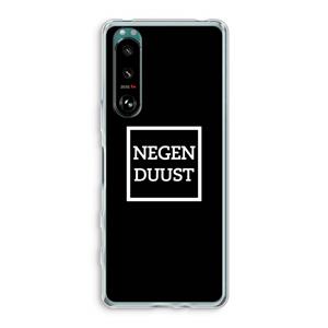 CaseCompany Negenduust black: Sony Xperia 5 III Transparant Hoesje