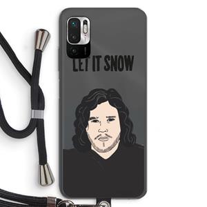 CaseCompany Let It Snow: Xiaomi Redmi Note 10 5G Transparant Hoesje met koord