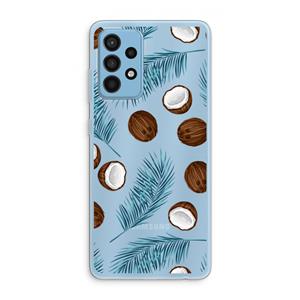 CaseCompany Kokosnoot roze: Samsung Galaxy A52 Transparant Hoesje
