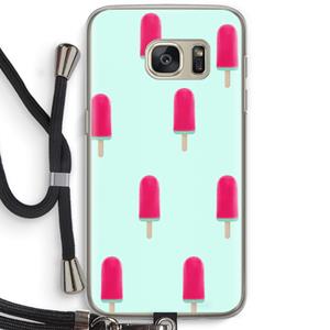 CaseCompany Waterijsje: Samsung Galaxy S7 Transparant Hoesje met koord