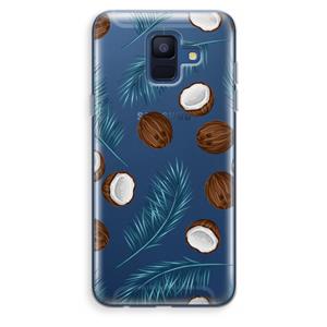 CaseCompany Kokosnoot roze: Samsung Galaxy A6 (2018) Transparant Hoesje