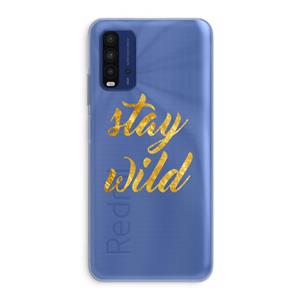 CaseCompany Stay wild: Xiaomi Redmi 9T Transparant Hoesje